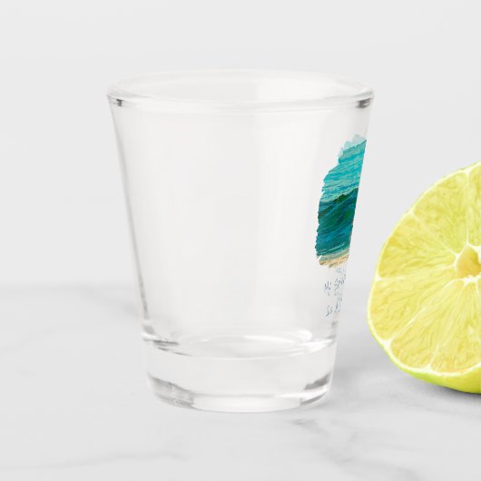 Mein Geisttier ist ein Delphin Schnapsglas (Links)