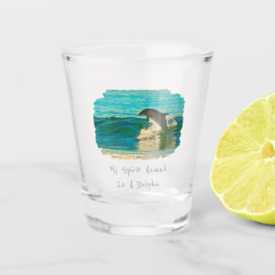 Mein Geisttier ist ein Delphin Schnapsglas