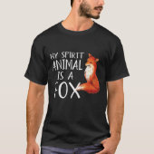 Mein Geisttier ist ein Fox-Funny-Funny-Lover-T - S T-Shirt (Vorderseite)