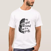 Mein Geisttier ist ein Gorilla - Affe, Funny Goril T-Shirt (Vorderseite)