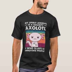 Mein Geisttier ist ein gruseliger Axolotl Funny Ax T-Shirt
