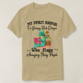 Mein Geisttier ist ein gruseliger Buchdrache, der  T-Shirt (Design vorne)