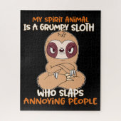 Mein Geisttier ist ein gruseliger Faultier Puzzle (Vertikal)