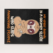 Mein Geisttier ist ein gruseliger Faultier Puzzle (Horizontal)