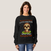 Mein Geisttier ist ein gruseliger Faultier Sweatshirt (Vorne ganz)