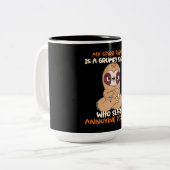 Mein Geisttier ist ein gruseliger Faultier Zweifarbige Tasse (Vorderseite Links)