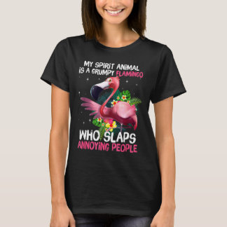 Mein Geisttier ist ein gruseliger Flamingo, der ei T-Shirt