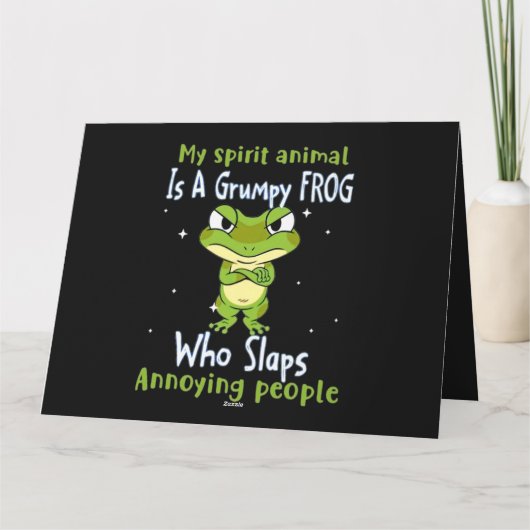 Mein Geisttier ist ein gruseliger Frosch, der Anno Karte (Rückseite)