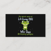 Mein Geisttier ist ein gruseliger Frosch, der Anno Visitenkarte (Rückseite)