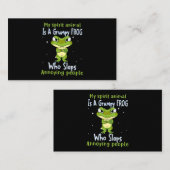 Mein Geisttier ist ein gruseliger Frosch, der Anno Visitenkarte (Vorne/Hinten)