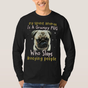 Mein Geisttier ist ein gruseliger Mops-Mops T-Shirt