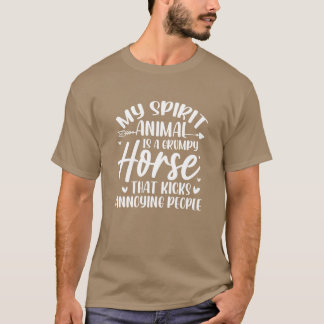 Mein Geisttier ist ein gruseliger Pferderücken-Ret T-Shirt
