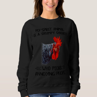 Mein Geisttier ist ein gruseliges Huhn, das Ann pi Sweatshirt