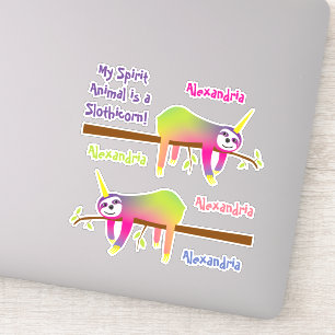Mein Geisttier ist ein Slothicorn Aufkleber