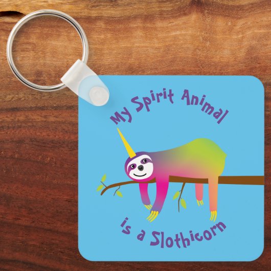 Mein Geisttier ist ein Slothicorn Schlüsselanhänger (Vorderseite)