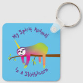 Mein Geisttier ist ein Slothicorn Schlüsselanhänger (Rückseite)