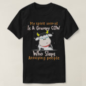 Mein Geisttier ist eine gruselige Kuh, die Annoyin T-Shirt (Design vorne)