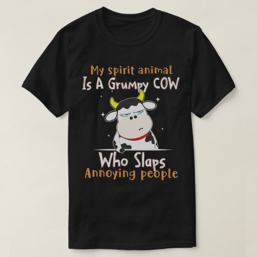 Mein Geisttier ist eine gruselige Kuh, die Annoyin T-Shirt (Design vorne)