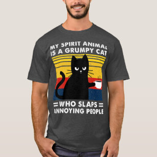 Mein Geisttier ist eine gruselige, schwarze Katze T-Shirt