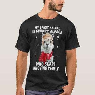 Mein Geisttier ist Grumpy Alpaca, der Annoyi schlä T-Shirt