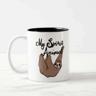 Mein Geisttierischer niedlicher Sloth Zweifarbige Tasse