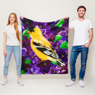Mein gelbes Goldfinch Fleece Blanket