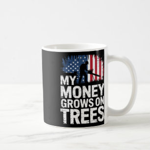 Mein Geld wächst auf Bäumen Amerikanischer Flagge Kaffeetasse
