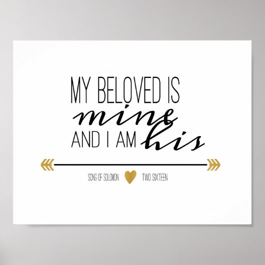 Mein Geliebter ist meiner, die Schrift Poster (Vorne)