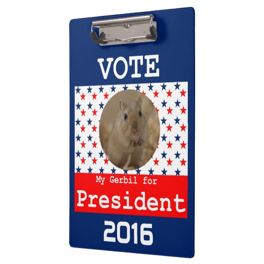 Mein Gerbil für Präsident Clipboard Klemmbrett (Links)