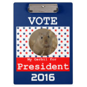 Mein Gerbil für Präsident Clipboard Klemmbrett (Vorderseite)