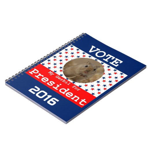 Mein Gerbil für Präsident Notebook Notizblock (Linke Seite)