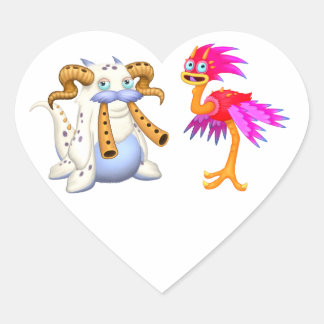 Mein Gesangsmonster Herz-Aufkleber