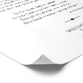 Mein Geschenk an Sie Beerdigung Gedicht Gedächtnis Poster (Ecke)