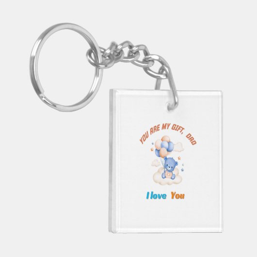 Mein Geschenk an Vater ❤️ Ehrliche Liebe in einem  Schlüsselanhänger (Vorderseite links)