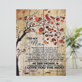 Mein Geschenk für den Ehemann | Schreiben an ihn | Menükarte (Stehend Vorderseite)