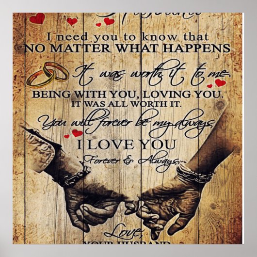 Mein Geschenk für den Ehemann | Schreiben an ihn | Poster (Vorne)