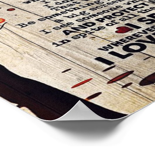 Mein Geschenk für den Ehemann | Schreiben an ihn | Poster (Ecke)