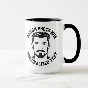 Mein Gesicht auf einem großen benutzerdefinierten Tasse