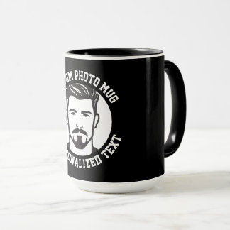 Mein Gesicht auf einem SCHWARZEN benutzerdefiniert Tasse