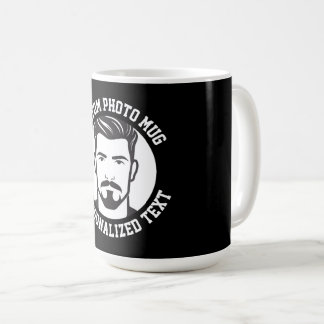 Mein Gesicht auf einer SCHWARZEN benutzerdefiniert Kaffeetasse