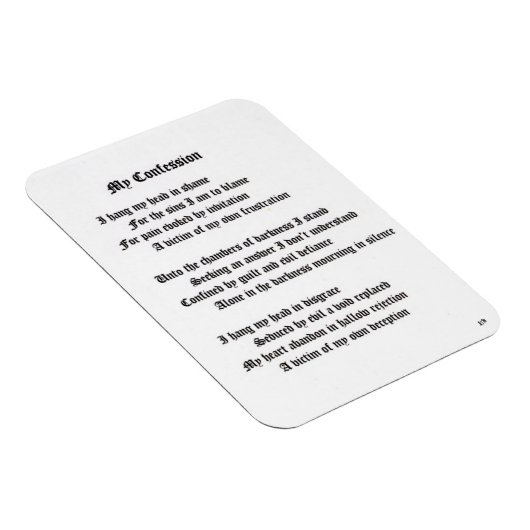 Mein Geständnis Magnet (Rechte Seite)