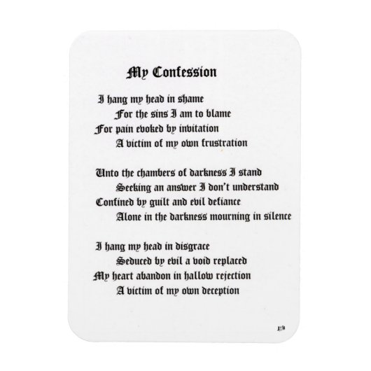 Mein Geständnis Magnet (Vertikal)