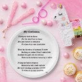 Mein Geständnis Pappteller (Party)