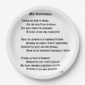 Mein Geständnis Pappteller (Vorderseite)