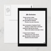 Mein Geständnis Postkarte (Vorne/Hinten)