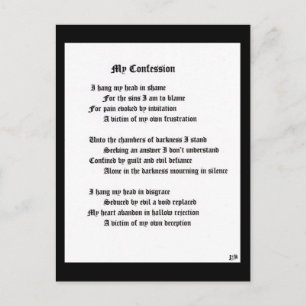 Mein Geständnis Postkarte