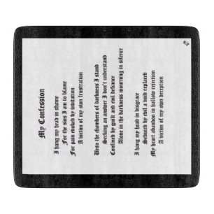 Mein Geständnis Schneidebrett