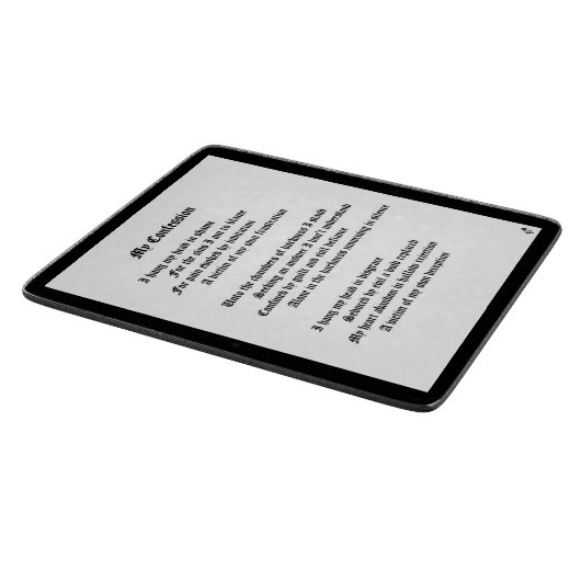 Mein Geständnis Schneidebrett (Ecke)