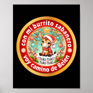 Mein gesunder mexikanischer Weihnachts-Esel Spanis Poster