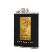 Mein Gewicht in Gold Flachmann (Links)